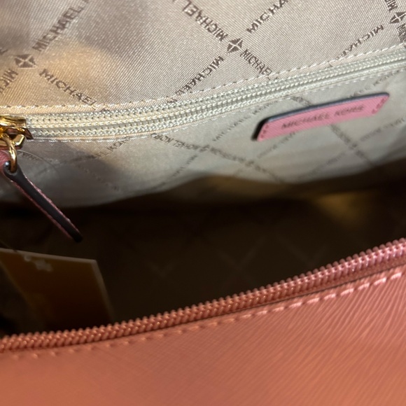 Michael Kors Jet set travel Sm Logo Top Zip Tote Primrose Pink NWT - Picture 10 of 16